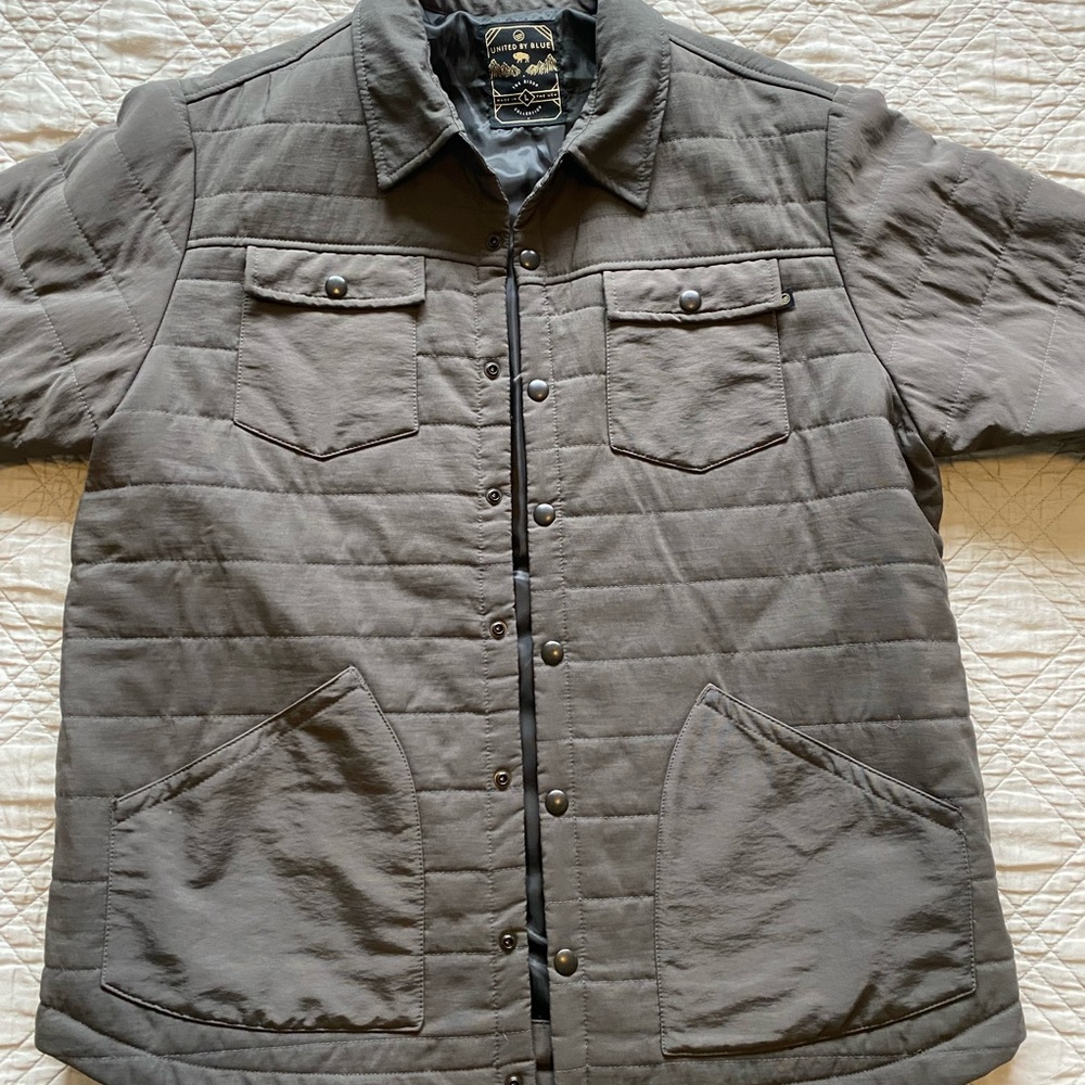 United By Blue Men's Quilted Performance Jacket in Gray